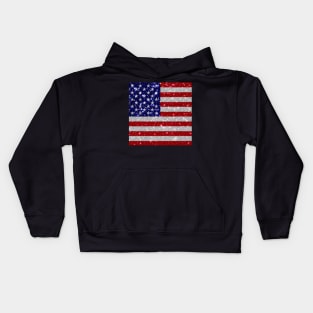 American Flag Glitter Sticker Kids Hoodie